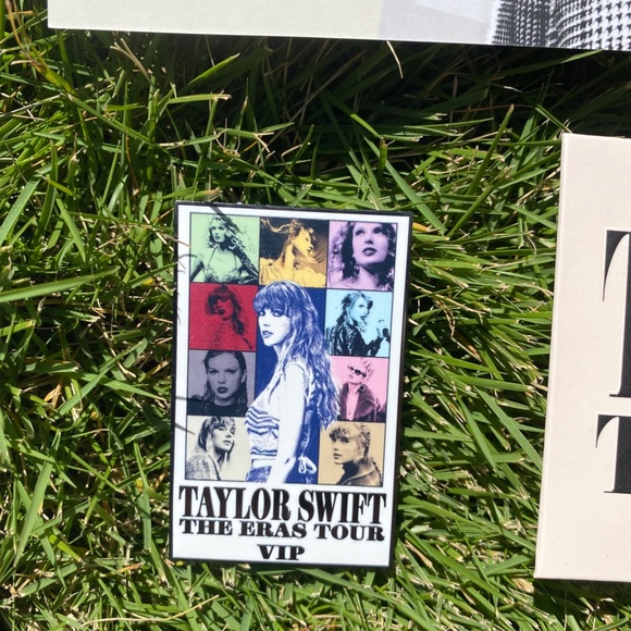 NWT VIP Collectible Eras Tour Pin, Sticker, (10) postcards, & souvenir ticket - Picture 3 of 4